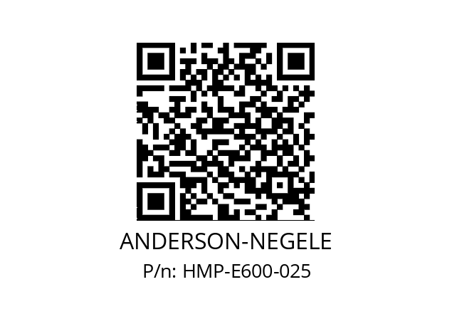   ANDERSON-NEGELE HMP-E600-025