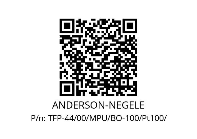   ANDERSON-NEGELE TFP-44/00/MPU/BO-100/Pt100/