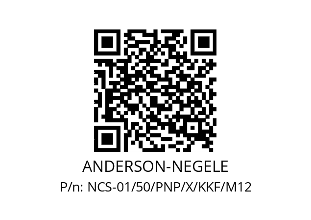   ANDERSON-NEGELE NCS-01/50/PNP/X/KKF/M12