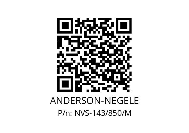   ANDERSON-NEGELE NVS-143/850/M