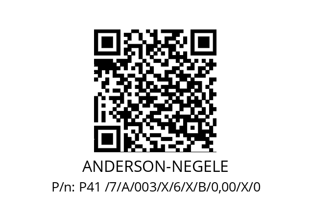   ANDERSON-NEGELE P41 /7/A/003/X/6/X/B/0,00/X/0