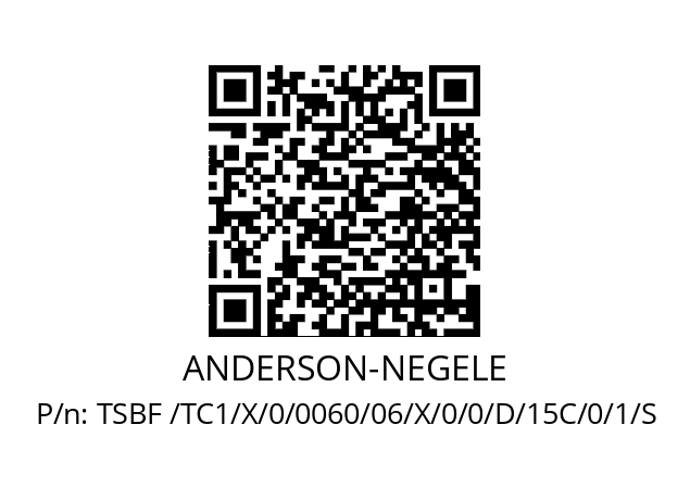   ANDERSON-NEGELE TSBF /TC1/X/0/0060/06/X/0/0/D/15C/0/1/S