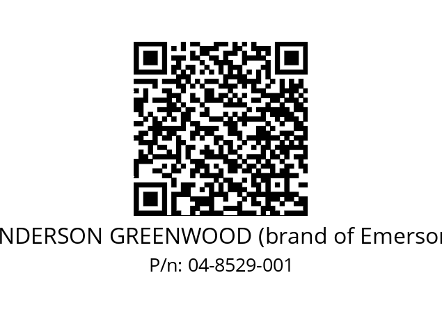   ANDERSON GREENWOOD (brand of Emerson) 04-8529-001