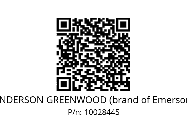   ANDERSON GREENWOOD (brand of Emerson) 10028445