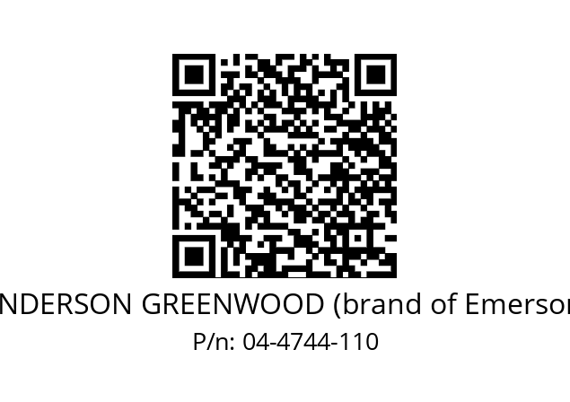   ANDERSON GREENWOOD (brand of Emerson) 04-4744-110