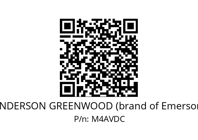   ANDERSON GREENWOOD (brand of Emerson) M4AVDC