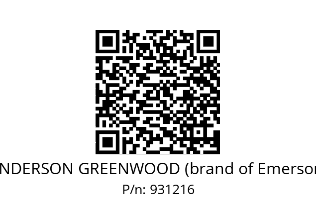   ANDERSON GREENWOOD (brand of Emerson) 931216