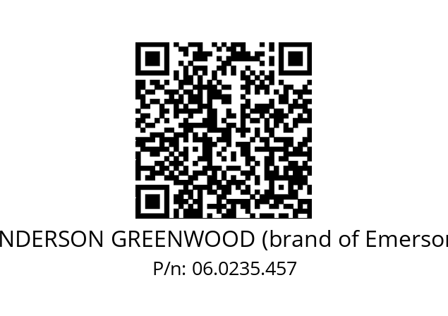   ANDERSON GREENWOOD (brand of Emerson) 06.0235.457