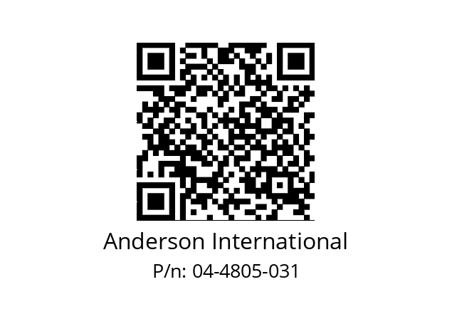   Anderson International 04-4805-031