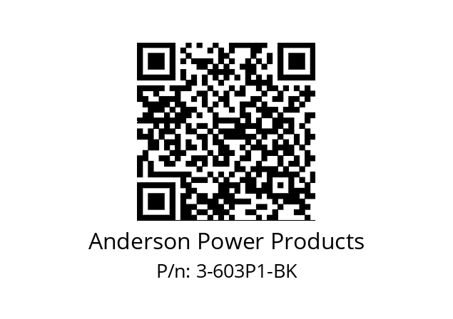   Anderson Power Products 3-603P1-BK