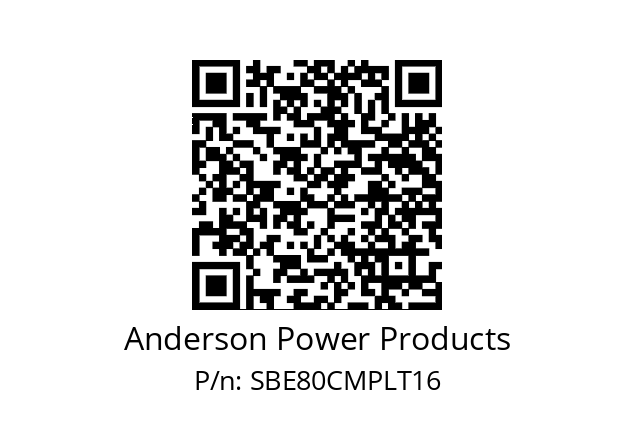   Anderson Power Products SBE80CMPLT16