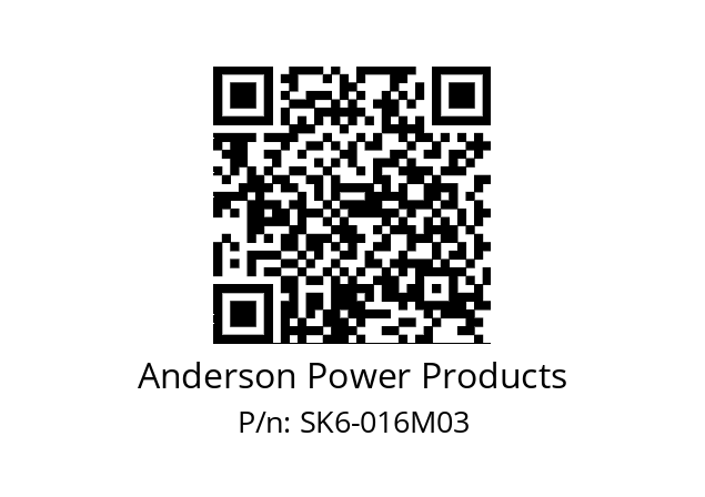   Anderson Power Products SK6-016M03