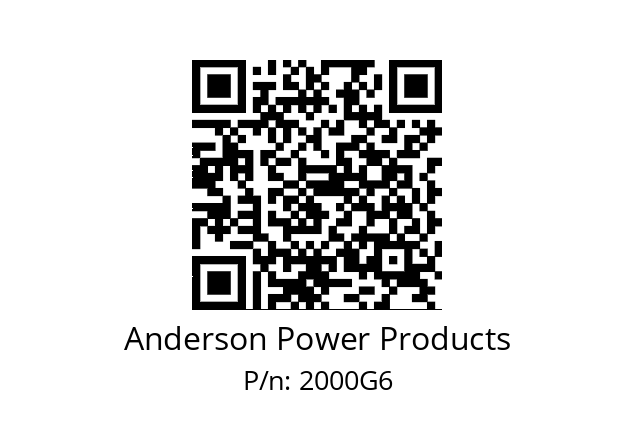   Anderson Power Products 2000G6