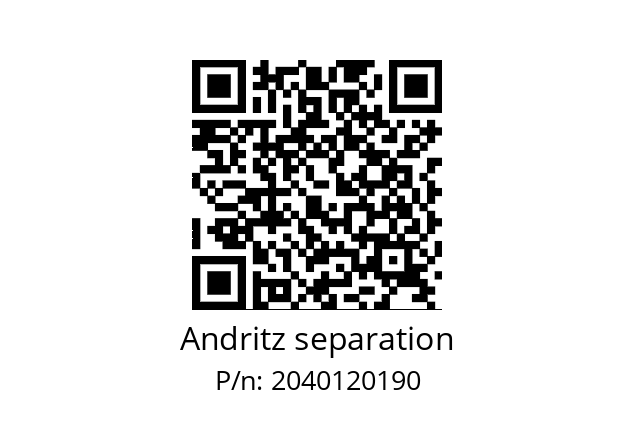   Andritz separation 2040120190