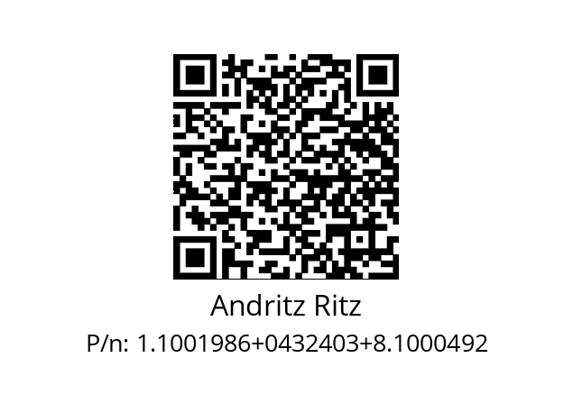   Andritz Ritz 1.1001986+0432403+8.1000492