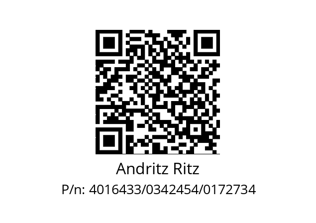   Andritz Ritz 4016433/0342454/0172734