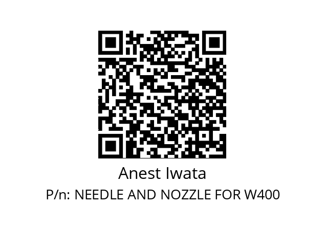   Anest Iwata NEEDLE AND NOZZLE FOR W400