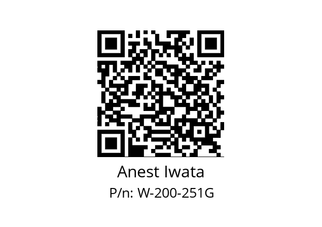   Anest Iwata W-200-251G