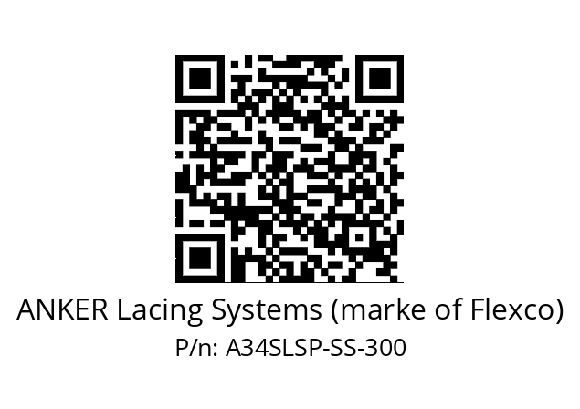   ANKER Lacing Systems (marke of Flexco) A34SLSP-SS-300