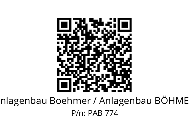   Anlagenbau Boehmer / Anlagenbau BÖHMER PAB 774