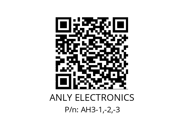   ANLY ELECTRONICS AH3-1,-2,-3