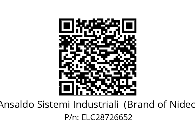   Ansaldo Sistemi Industriali  (Brand of Nidec) ELC28726652