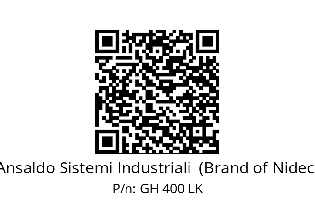   Ansaldo Sistemi Industriali  (Brand of Nidec) GH 400 LK