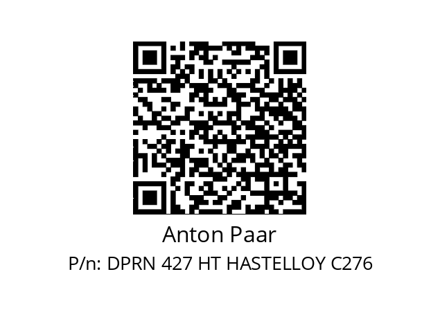   Anton Paar DPRN 427 HT HASTELLOY C276