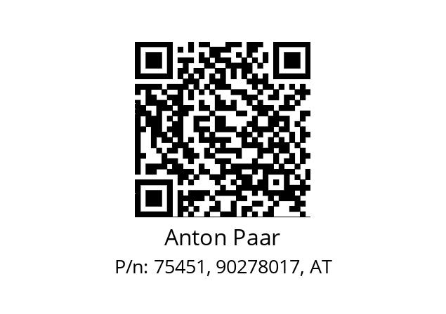   Anton Paar 75451, 90278017, AT