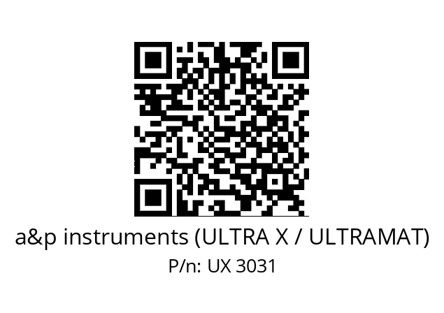   a&p instruments (ULTRA X / ULTRAMAT) UX 3031