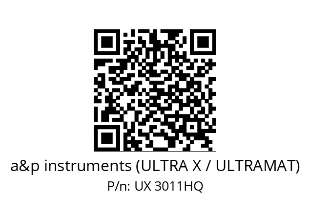   a&p instruments (ULTRA X / ULTRAMAT) UX 3011HQ