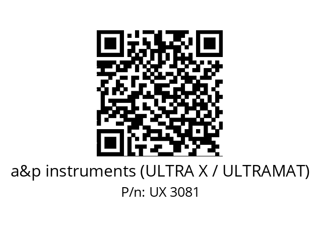   a&p instruments (ULTRA X / ULTRAMAT) UX 3081