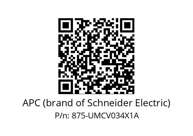   APC (brand of Schneider Electric) 875-UMCV034X1A