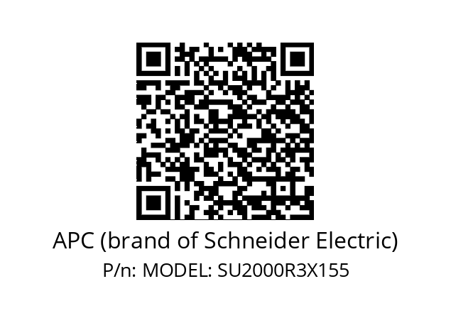   APC (brand of Schneider Electric) MODEL: SU2000R3X155