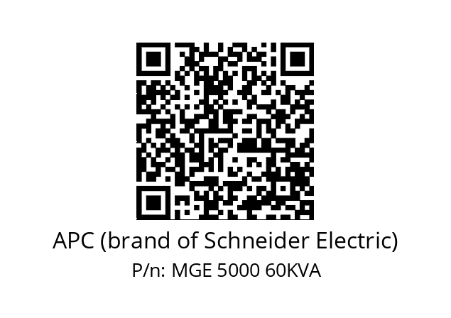   APC (brand of Schneider Electric) MGE 5000 60KVA