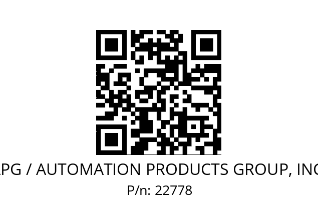   APG / AUTOMATION PRODUCTS GROUP, INC. 22778