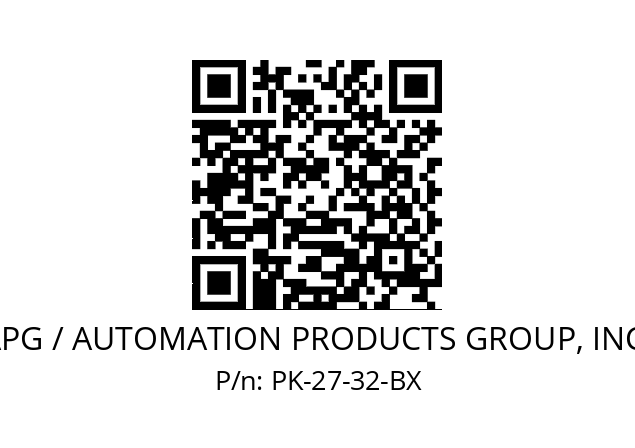   APG / AUTOMATION PRODUCTS GROUP, INC. PK-27-32-BX