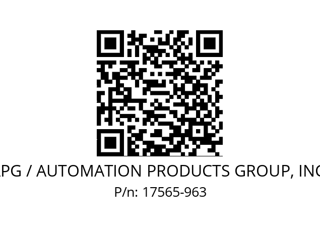   APG / AUTOMATION PRODUCTS GROUP, INC. 17565-963