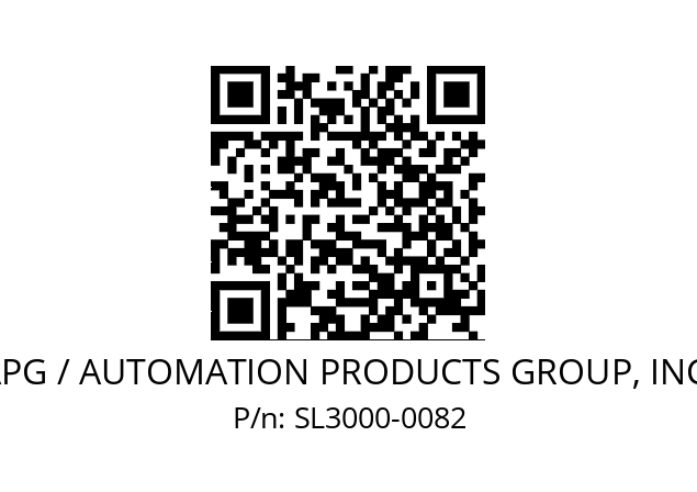   APG / AUTOMATION PRODUCTS GROUP, INC. SL3000-0082