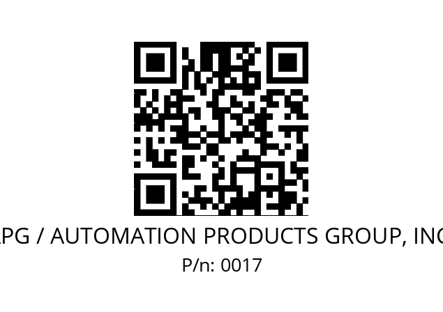   APG / AUTOMATION PRODUCTS GROUP, INC. 0017