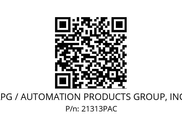   APG / AUTOMATION PRODUCTS GROUP, INC. 21313PAC