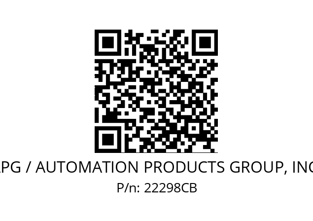   APG / AUTOMATION PRODUCTS GROUP, INC. 22298CB