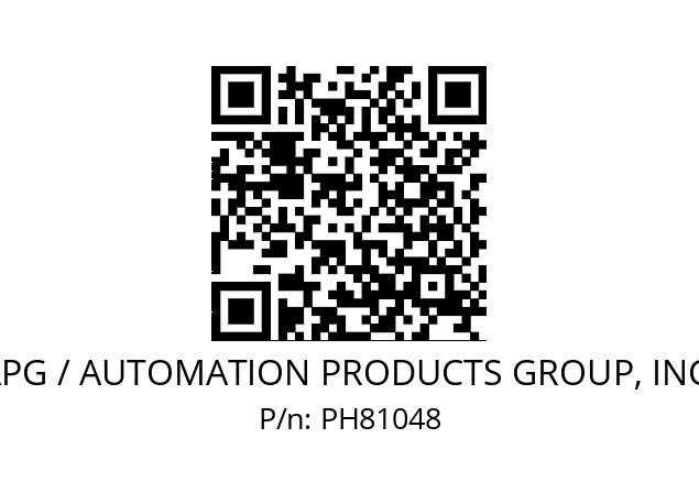   APG / AUTOMATION PRODUCTS GROUP, INC. PH81048