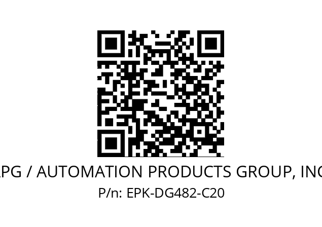   APG / AUTOMATION PRODUCTS GROUP, INC. EPK-DG482-C20