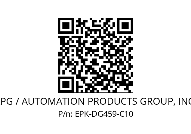   APG / AUTOMATION PRODUCTS GROUP, INC. EPK-DG459-C10