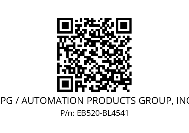   APG / AUTOMATION PRODUCTS GROUP, INC. EB520-BL4541