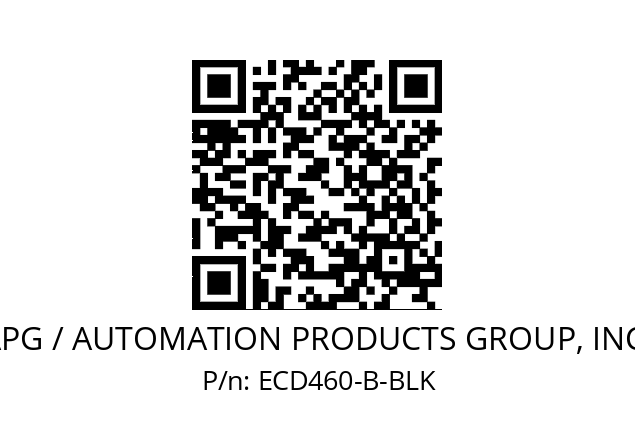   APG / AUTOMATION PRODUCTS GROUP, INC. ECD460-B-BLK