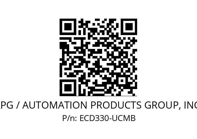   APG / AUTOMATION PRODUCTS GROUP, INC. ECD330-UCMB