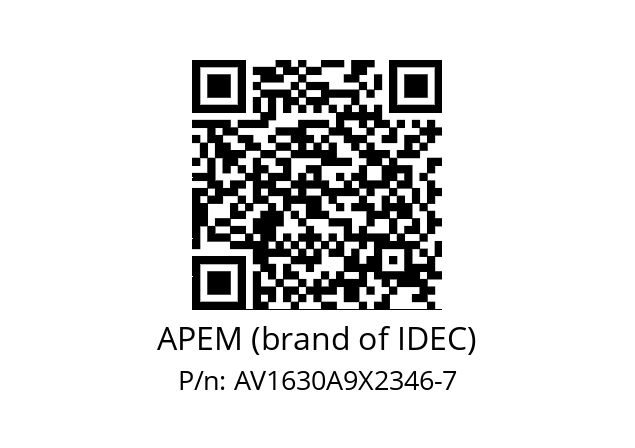   APEM (brand of IDEC) AV1630A9X2346-7