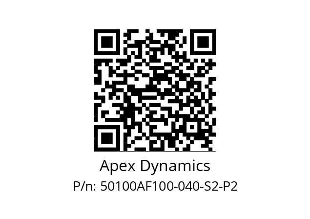   Apex Dynamics 50100AF100-040-S2-P2